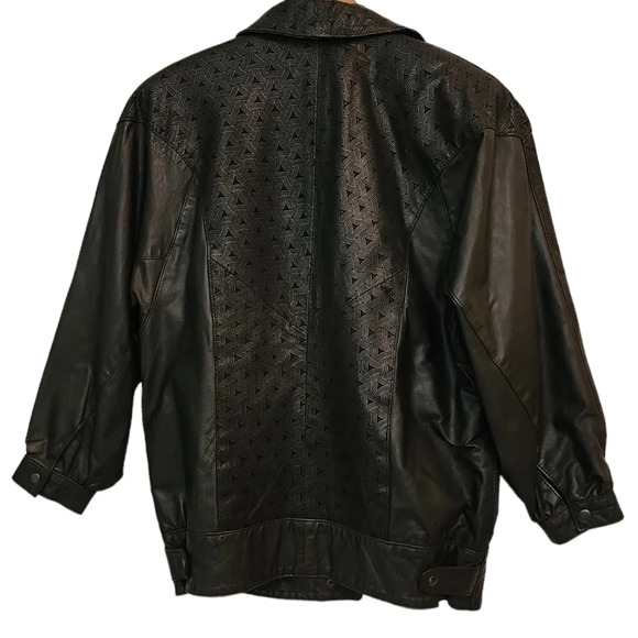 Gino Di Giorgio Leather Black Jacket. large. Vintage - Picture 7 of 16